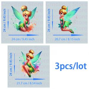 Dessin Anim&eacute; Disney F&eacute;e Clochette Impression Pour V&ecirc;tements Fer Sur Patchs Applique Pour V&ecirc;tements Flex Fusible Transfert Vinyle Autocollants.Est-21beh. - Neuf