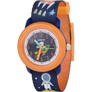 Montre Enfant (Cosmic Star Orange), Montre Analogique Pour Garçons Et Filles, Bracelet En Silicone Souple, Montre À Quartz Pour Filles, Montre Pour Filles Facile À Lire Et À Connaître L'heure - Neuf
