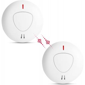 ChenQuanSarl-Détecteur De Fumée Interconnecté - Alarme Incendie Avec 10 Ans D'Autonomie - Alarme De Fumée - Alarme Maison - Idéal De Cuisine, Magasin, Bureau, Maison, Porte Et Garage - Neuf