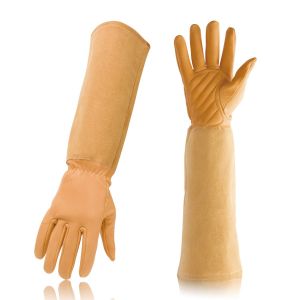 Brown Peau De Mouton En Cuir Gants De Jardinage Taille S - Rose En Cuir Gants De Jardinage Pour Les Femmes Professionnelles Étendues Rose Élagage Des Gants - Des Cadeaux Pour Les Mères Et Les - Neuf