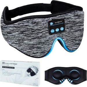 Kalanka-Masque De Sommeil Bluetooth, 3d Masque De Nuit Femme Et Homme, Masque Yeux Nuit Sommeil Pour Dormir Faire La Sieste Voyager Yoga Méditation - Neuf