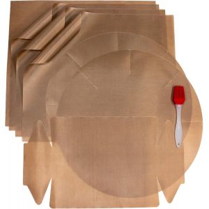 Ayuhr-Meiba Lot De 8 Films De Cuisson Permanents Réutilisables Pour Four + Pinceau En Silicone Gratuit - Neuf