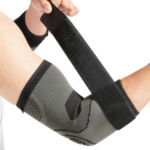 Coudière De Sport Grise Et Noire, 1 Paire (Taille M, Convient Aux Tailles 22-24), Pour Hommes Et Femmes, Support Plat, Protection Des Articulations, Poignet, Bras, Coudière De Sport - Neuf