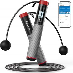 Corde &Agrave; Sauter Intelligente Avec Compteur,Corde &Agrave; Sauter Sans Fil R&eacute;glable,App Donn&eacute;es D'analyse,Corde A Sauter Fitness Homme Femmes Enfants,Crossfit &Eacute;quipement D'entra&icirc;nement.[K6] - Neuf