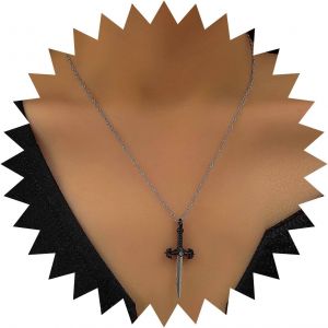 Collier Ras Du Cou Épée Cristal Punk Collier Pendentif Croix Épée Argent Collier Collier Poignard Cz Collier Ras Du Cou Épée Gothique Bijoux Pour Femmes Et Filles Cadeaux - Neuf
