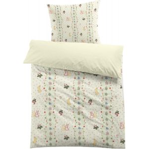 Sjzg-Housse De Couette Enfant Fille 140x200 En Microfibre Fraise Lapin Animaux Fleurs Dessin Anim&eacute; Cartoon 3d Imprim&eacute; Avec Taie D'oreiller 65x65 Cadeau F&ecirc;te Anniversaire - Neuf