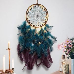 Nouveau Pendentif Attrape-Rêves Rétro Européen Et Américain Nouveau Carillon Éolien Attrape-Rêves En Plumes De Commerce Extérieur Décoration De La Maison - Neuf