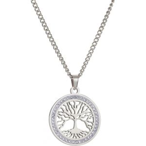 Kales-Collier De L'arbre De Vie En Acier Inoxydable Collier Pendentif De L'arbre De Vie De La Famille Bijoux D'inspiration Nature Cadeaux Spirituels Pour Femmes Hommes - Neuf