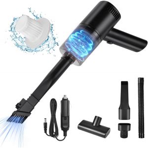 Aspirateur &agrave; Main sans Fil, 6000Pa 60W Mini aspirateur Portable Rechargeable sans Fil pour Poils d'animaux, Cuisine, Bureau, Voiture - Neuf