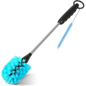 JGD-Brosse de Nettoyage &agrave; Manche Long pour Bouteille d'eau - Ensemble avec Brosse Paille Bleu pour la Maison - Neuf