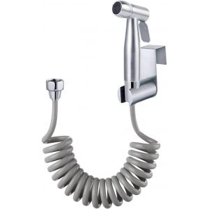 JGD-Pulv&eacute;risateur de bidet portable avec crochet pour r&eacute;servoir d'eau et tuyau de douche t&eacute;lescopique flexible en ABS de 150 cm pour salle de bain, douche, nettoyage des couches, bain pour animaux - Neuf