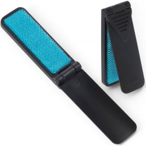 MEVRONISSHOP-Brosse &agrave; peluches pliable avec fonction cuill&egrave;re &agrave; chaussure, id&eacute;ale pour les voyages et les voyages - Neuf