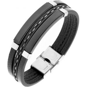 Kal-Bracelet Triple Cuir Legacy Bracelet Personnalisé Ou Bracelet En Acier Inoxydable Ou Bracelet En Cuir Pu Couple Est Un Bracelet Homme En Acier Inoxydable - Neuf