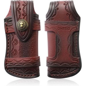 Fourreau À Couteaux En Cuir,Sac À Couteaux En Cuir Véritable,Sac À Couteaux Pour Ceinture,Pour Couteau De Poche De 9 À 12.5 Cm,Robuste Et Durable,Marron,Sac À Couteau Pour Ceinture - Neuf