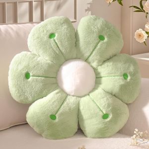 Coussin Fleur Gro&szlig;, Coussin De Sol Forme De Fleur Lilas, Coussins D&eacute;coratif En Peluche Daisy Enfant, Aesthetic Coussins D&eacute;coration Canap&eacute;, Deco Chambre Ado Fille, 50 Cm - Vert - Neuf