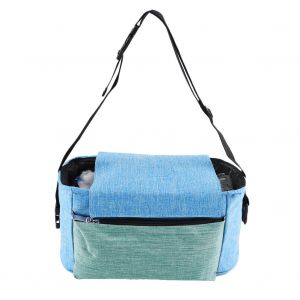 Sac De Rangement Pour Poussette, Organiseur Pour Couches, Jouets, Mouchoirs, Biberons (Bleu Et Gris) - Neuf