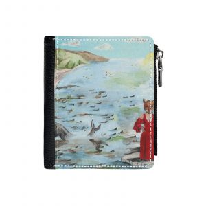 Portefeuille Fox-trot=34 Compact en Simili-Cuir Porte-Cartes Fermeture Éclair Homme Femme Ad - Neuf