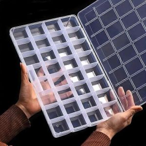 8 Style Transparent Plastique De Rangement Boîte À Bijoux Compartiment Conteneur Réglable Boîtes De Rangement Perles Anneau Boucle D'oreille Organisateur Cas - Neuf