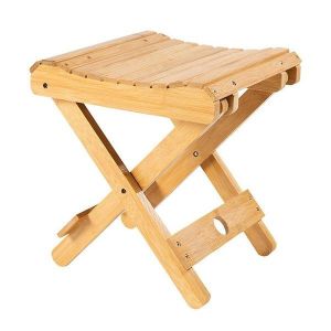 Tabouret Pliant Portable En Bambou ¿ Siège Bas Polyvalent Pour Le Camping, La Pêche Et La Maison ¿ Design Élégant Et Durable - Neuf