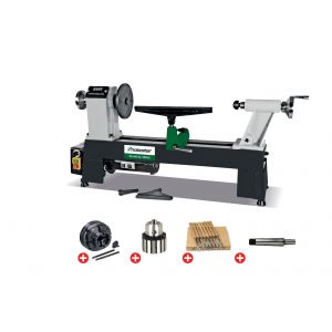 Pack tour &agrave; bois 305x460mm + mandrin 100 mm + jeu 8 burins + mandrin &agrave; couronne + arbre Holzstar DB460XL VARIO PACK - Neuf