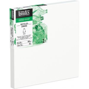 Cadre En Plastique Recyclé 100% Recyclé Toile De Qualité Supérieure 565 G/M² Fsc 3 Couches Apprêtées Pour L'huile Et Les Peintures Acryliques 20 X 20 Cm, Weiss - Neuf