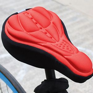 Housse De Selle De Vélo De Montagne Respirante, Épaisse Et Souple, En Éponge Polymère 3d, Pour Vélo De Route (Rouge) - Neuf