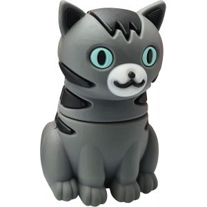 KALANKA-- Chat 8 GB USB - pour Animal Domestique - Cat Flash Drive 8 Go u2013 Mémoire Stick Stockage de données u2013 Pendrive u2013 Gris - Neuf