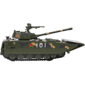 Véhicule amphibie blindé moulé sous pression modèle de char avec lumières et musique Cadeau enfant en bas âge de l'armée (vert) - Neuf