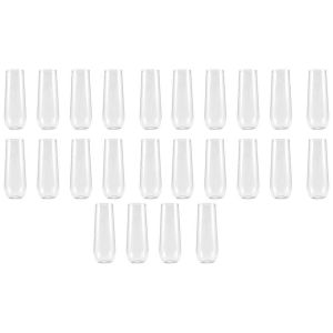 24 Flûtes À Champagne En Plastique Sans Pied - Verres À Champagne De 9 Oz Transparents - Neuf