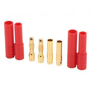 Adaptateur De Connecteur Banane Plaqué Or, 1 Paire, TêTe De Fiche Banane De 4mm, Avec Manchon Pour Batterie Esc - Neuf