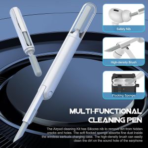 Coque de protection 3 en 1 avec kit de nettoyage et porte-cl&eacute;s pour Apple Airpods 3 (moto) - Neuf