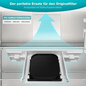 Filtre &Agrave; Charbon Actif Pour R&eacute;frig&eacute;rateur Liebherr 9096989, 9882460, 988246000, Fresh Air - Filtre De Rechange Pour R&eacute;frig&eacute;rateur Liebherr - Noir (Filtre &Agrave; Charbon Actif, 1 Pi&egrave;ce) - Neuf