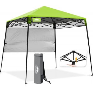 Nouvelhorizonstore-Pop-Up Tente De Voyage Avec Pieds Inclin&eacute;s R&eacute;glables Portable Pliable 2.4m X 2.4m, Tonnelle Compacte Facile A Installer Pour Une Personne (Vert) - Neuf
