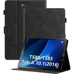 JGD-Coque pour Samsung Galaxy Tab A 10.1 Pouces 2016 (SM-T580/T585), &Eacute;tui pour Galaxy Tab A 10.1 2016,avec Fine Folio Protecteur Tablette Housse de Protection en Cuir PU avec Support, Noir - Neuf