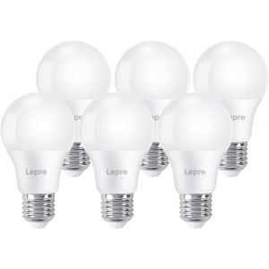 Kalanka-Ampoule Led E27, 8.5w &Eacute;quivalent 60w, Ampoule E27 A60 Culot Edison &Agrave; Vis Blanc Froid 6500k 806lm, E27 Led &Eacute;conomie D'&eacute;nergie &Agrave; Angle De Faisceau 180 &deg;, Non Dimmable - 6 Pcs - Neuf