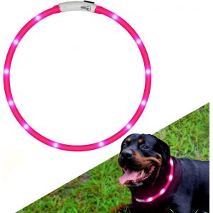 Chenquansarl-Collier Lumineux À Led Pour Chien - Peut Être Raccourci Individuellement - Rechargeable Par Usb - Câble Inclus - Neuf