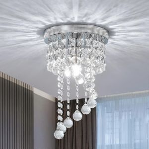 Petit Lustre En Cristal Moderne S En Forme De Goutte De Pluie Luminaire, Flosine De Montage, 1-Un Peu De Design, &Eacute;l&eacute;gant D&eacute;cor &Agrave; La Maison - Neuf