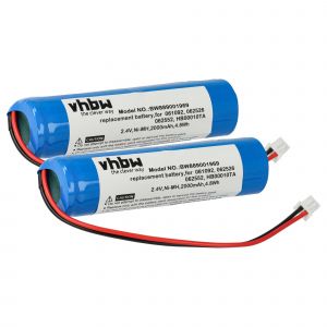 vhbw 2x Batterie compatible avec Legrand 117319 SECURITY BLOCK, 2 HRMT 23/43 éclairage d'issue de secours (2000mAh, 2,4V, NiMH) - Neuf