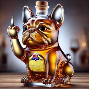 Bouteille De Whisky Bouledogue Français Intéressante, Carafe À Vin Rouge Créative, Cadeau Unique Pour Papa, Décoration De Bar Familial Pour Passionné De Bouledogue Français (Type A) - Neuf