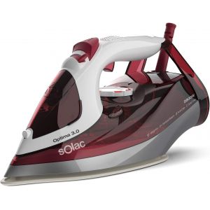 Fer &agrave; repasser vapeur 2800W semelle c&eacute;ramique blanc/rouge - Neuf