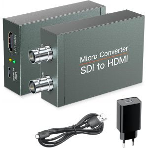 MEVRONISSHOP-Convertisseur SDI vers HDMI avec Loop Out - 1080p HD/3G/SD BNC pour Cam&eacute;ra et Moniteur - Transmission Video Audio - Neuf