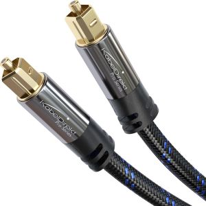 Cable Optique Audio Avec 0% De Perte De Signal-4m-Câble Toslink Tressé En Nylon (S/Pdif,Fibre Optique Pour Home Cinéma,Amplificateurs,Ps4/Xbox) - Neuf