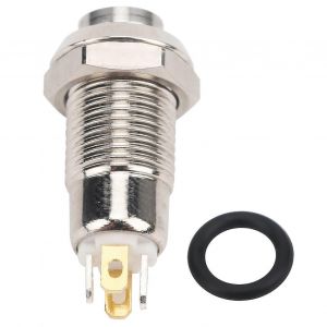 Interrupteur à bouton-poussoir momentané de 8 mm Interrupteur de démarrage à bouton-poussoir étanche avec lumière 3VBlue - Neuf