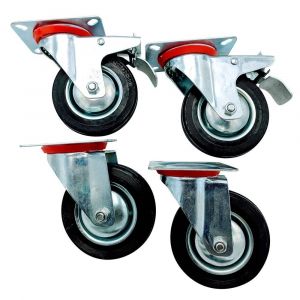 Roulette pivotante 100 mm - vendues par 4 - Neuf