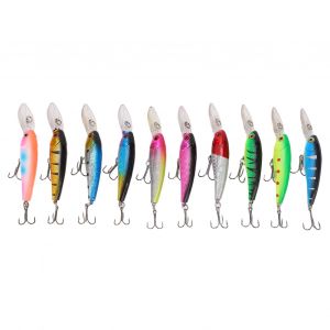Kit De 10 Leurres De Peche Pour Menes, 10 Couleurs, 9 Cm, 7,5 G Par Appat, Pour Eau Douce, Longue Portee - Neuf