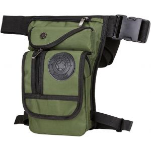 Eryi-Nylon Drop Leg Sac Pour Hommes Femmes Moto Vélo Hanche Bum Ceinture Taille Fanny Pack Voyage En Plein Air Camping Tactique Randonnée Vélo Crossbody Épaule Poche Armée Verte - Neuf