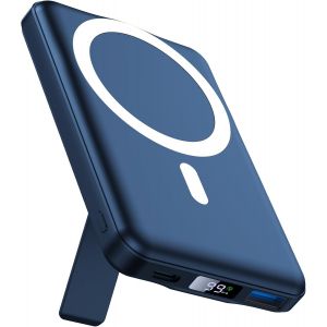 Lbgwp60-Batterie Externe Avec Magsafe, 10000mah Power Bank Magnetique Sans Fil Pd 22.5w Charge Rapide Powerbank Usb-C Pliable Chargeur Portable Compatible Avec Iphone 16/15/14/13/12/ Pro/Mini/Pro - Neuf