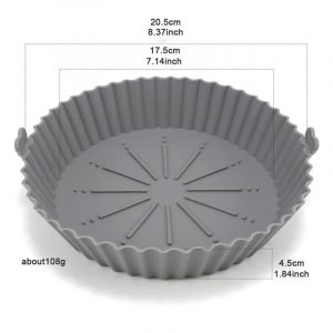 Mir De Cuisson En Silicone Réutilisable Pour Friteuse À Air,Poêle À Griller,Friteuses Antiadhésives Sûres De Qualité Alimentaire,Four À Micro-Ondes,Escalade De Cuisson.F05l-Gray - Neuf