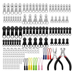 Kit De Rparation De Fermetures Glissire 222 Pices,Curseurs De Fermeture Glissire,Remplacement De Tirettes De Fermeture Glissire - Neuf