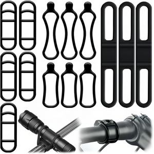 14pcs Bande De Silicone De V&eacute;lo Bande De Silicone De V&eacute;lo Support De V&eacute;lo Sangle En Silicone Pour Lampe De Poche Support De Caoutchouc Pour Lumi&egrave;re De V&eacute;lo - Neuf